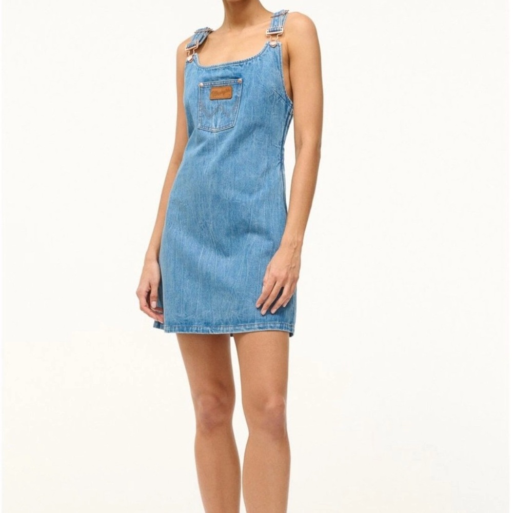 STAUD Blue Denim Mini Dress - Picture 2 of 2